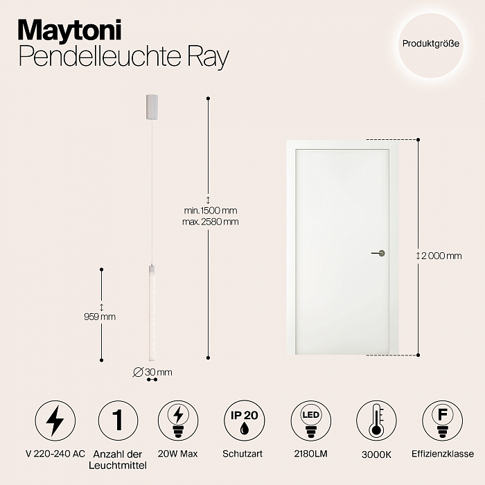Светильник Maytoni P022PL-L20W3K