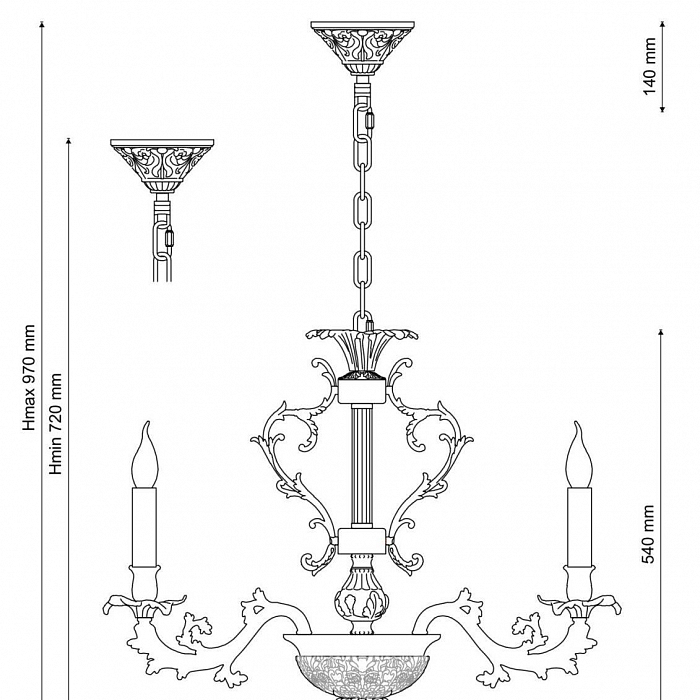Люстра Lucia Tucci FIRENZE 1780.8.2 antique gold