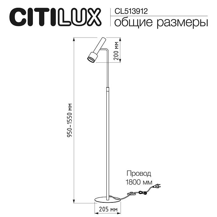 Торшер CITILUX CL513912